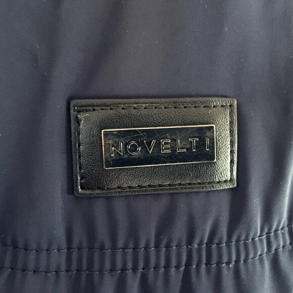 [Novelti] Navy Blue Padded Parka w/ Detachable Faux Fur Hood | M | Good - Picture 9 of 13